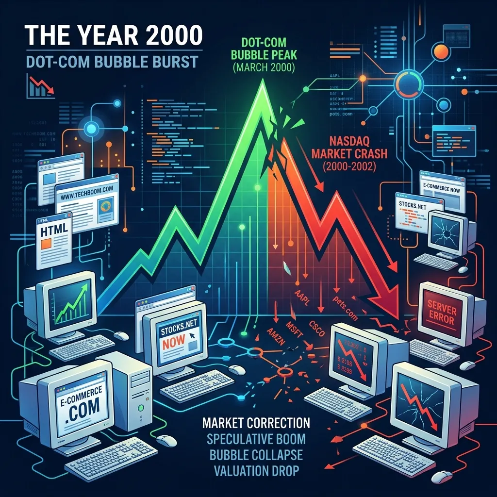 2000年ドットコム・バブルのイメージ